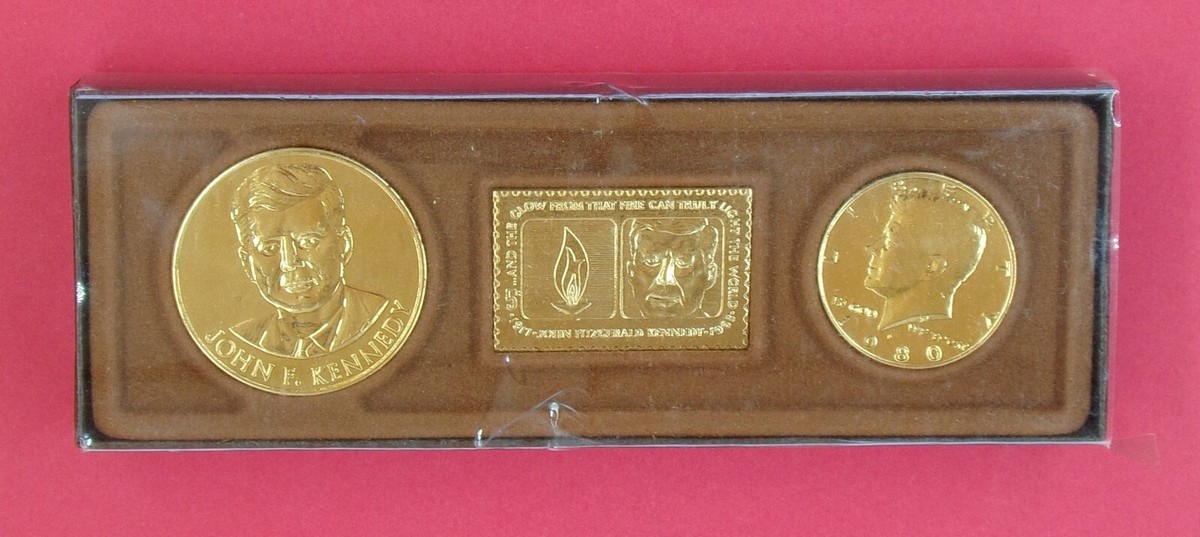 希少】ドレミファソラシド / ホークウィンド 2枚セット 国内レア金帯付！レミー 1980 U.S. Half Dollar Coin Set John F. Kennedy 24-Karat Gold JFK