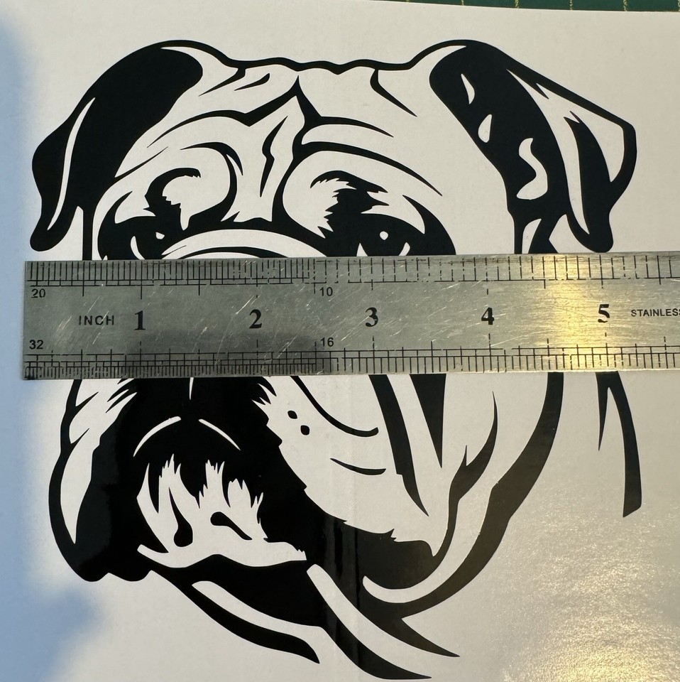 1x Bulldog Dog Farm Animal Sticker Decal Bumper Cute Window Car Craft