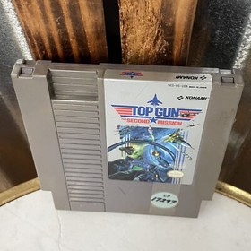 Vintage 1990 ~ TOP GUN: THE SECOND MISSION ~ Nintendo NES Game Cartridge