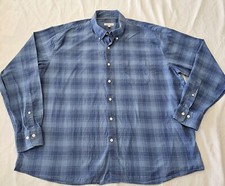 Peter Millar Button Down Dress Shirt Mens Size 2XL Blue Plaid