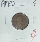 1917-D LINCOLN WHEAT CENT - FINE ~NICE COIN~