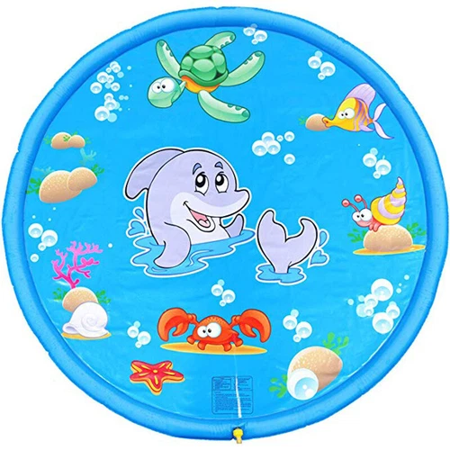 170cm Splash pad For Kids Sprinkler Water Play Mat Inflatable Spray Outdoor Pool - Picture 8 of 15