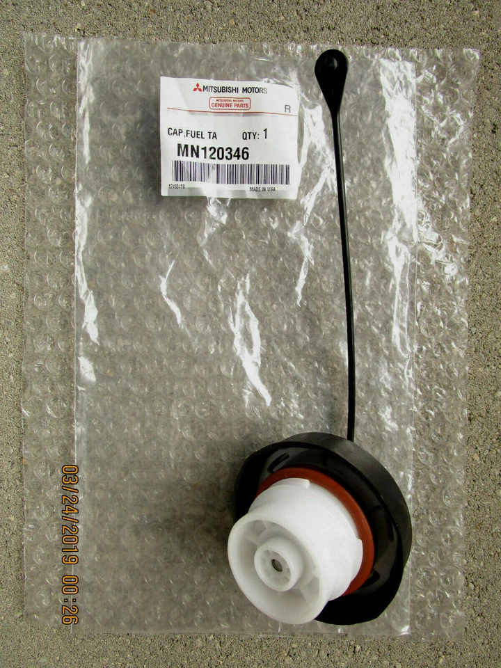 01 - 04 MITSUBISHI ECLIPSE FUEL GAS TANK FILLER CAP COVER WITH TETHER OEM NEW - Image 2 of 2