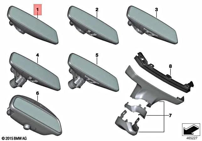 Genuine BMW G11 G12 G30 G31 G32 518d 520d ed Interior Mirror Ec