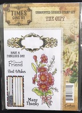 Post label flower to from Times Gone By Gift Crafter's Companion rubber stamps