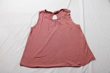 Bobeau Women's Solid Sleeveless Twist Back Swing Tank Top EJ3 Blush Size XL NWT