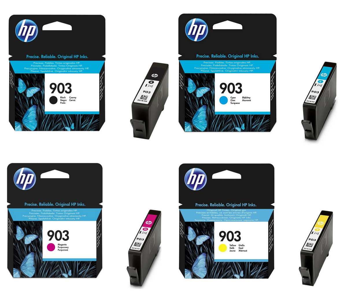 Set 4 Cartucce D'inchiostro Compatibili Per HP 903XL &ndash; Officejet Pro 6970 6975, Giallo