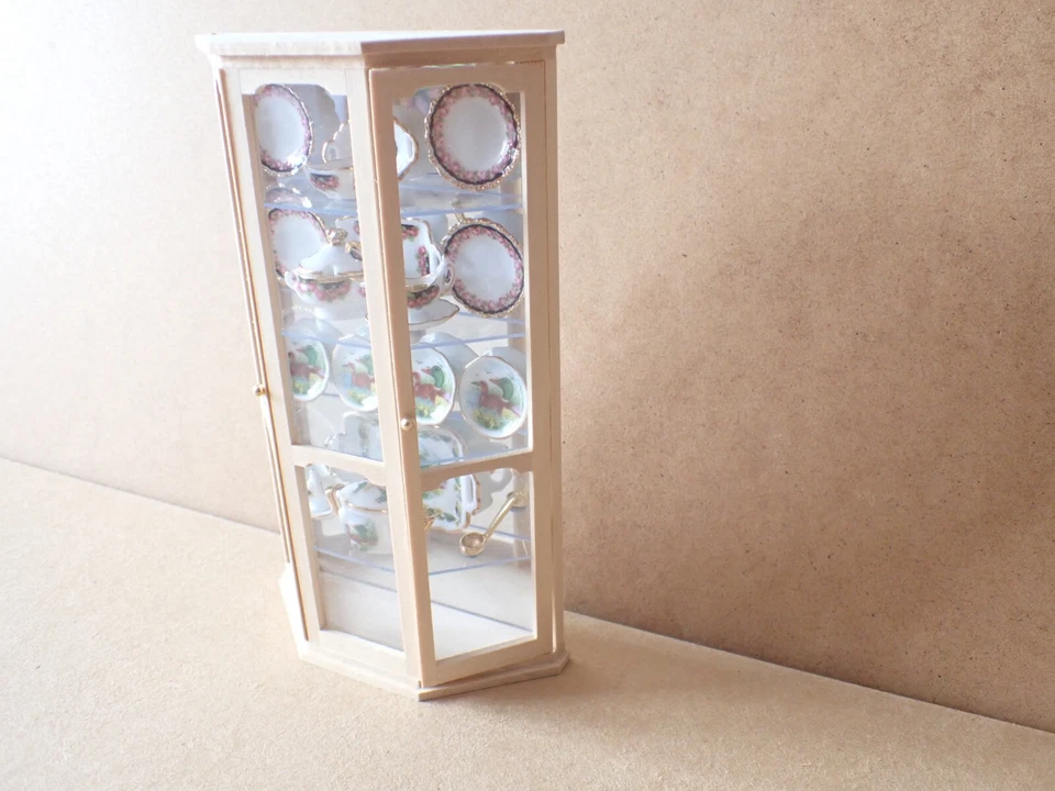 Casa de muñecas escala 1/12 Reutter Duck & Rose servicios de cena en madera desnuda (P112) Foto 2 de 4