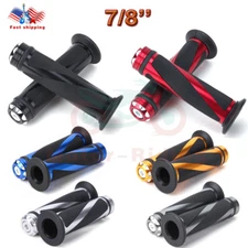 Motorcycle 7/8" Hand Grips Handle Bar For Suzuki GSXR600 750 Honda CBR600RR USA