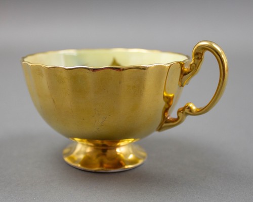 J A Bailey Signed Aynsley England Bone China Cabbage Rose Gold Tea Cup Only - Picture 7 of 12