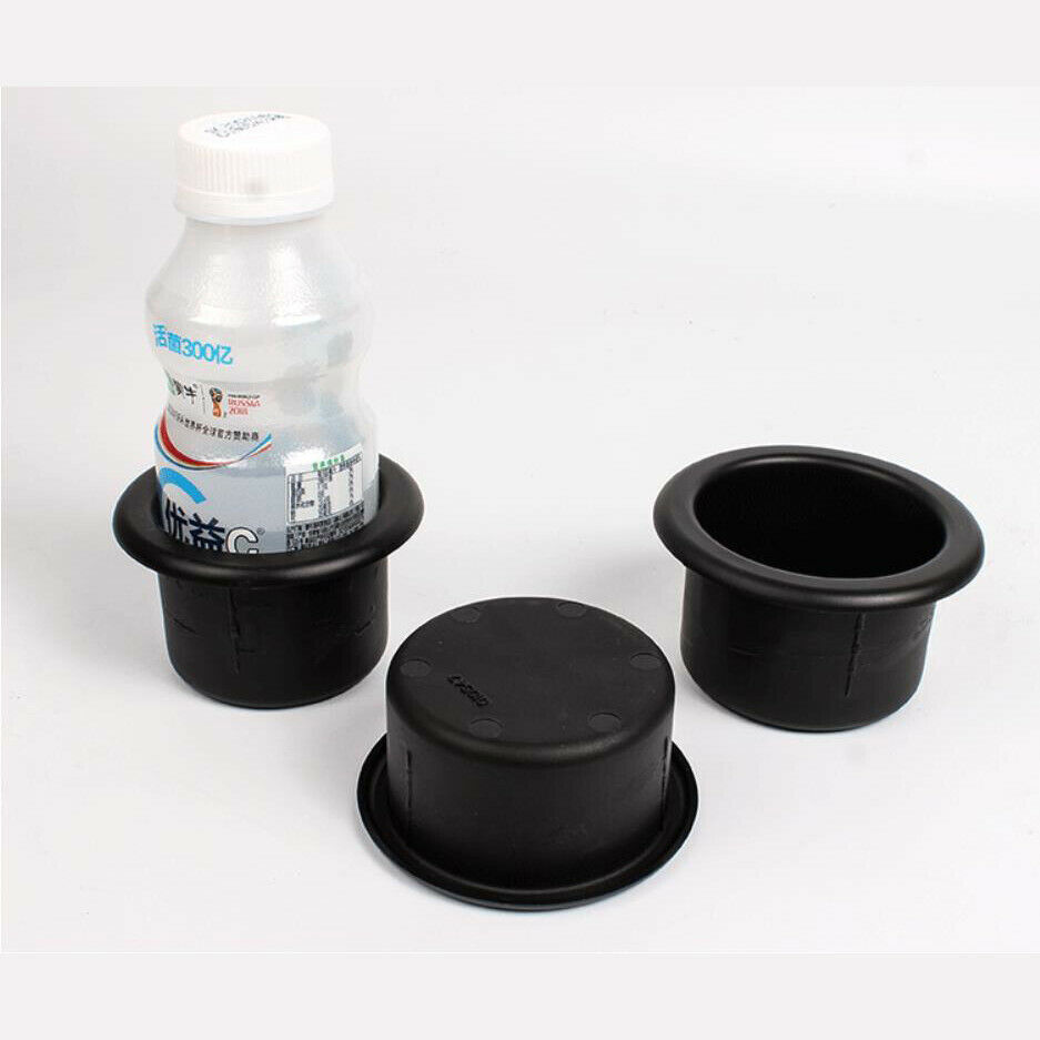 Porta Bicchieri Universale In Plastica Nera Hooke Road Per Auto, Barca, Camion - 2 Pezzi