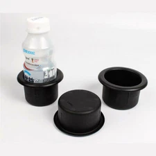 2* Black Universal Plastic Cup Drink Holder for Car Boat RV Desk Insert Trailer