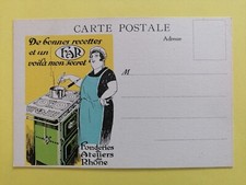 cpa Publicité FONDERIES et ATELIERS du RHÔNE Cuisinière Piano de Cuisine FAR