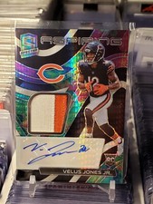 VELUS JONES JR. RC 2022 SPECTRA ASPIRING RPA ROOKIE PATCH HYPER AUTO /75