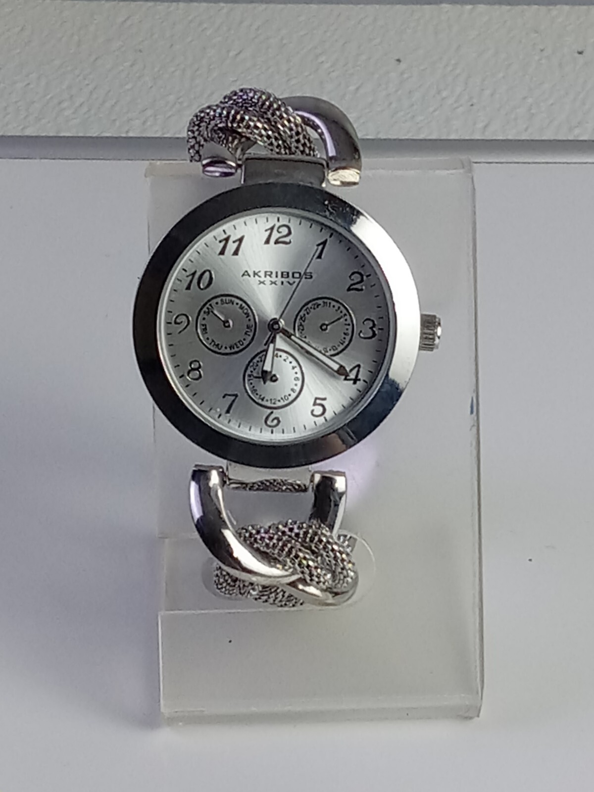 Akribos GMT Multi-Function Silver-Tone Ladies Wat… - image 1