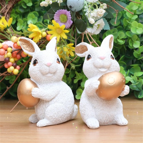 Easter Garden Courtyard Decoration Animal Ornament Window View Kindergarten 2PC