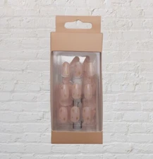 Nails.INC Short Pink With Gold Stars Press On Nails - Girls