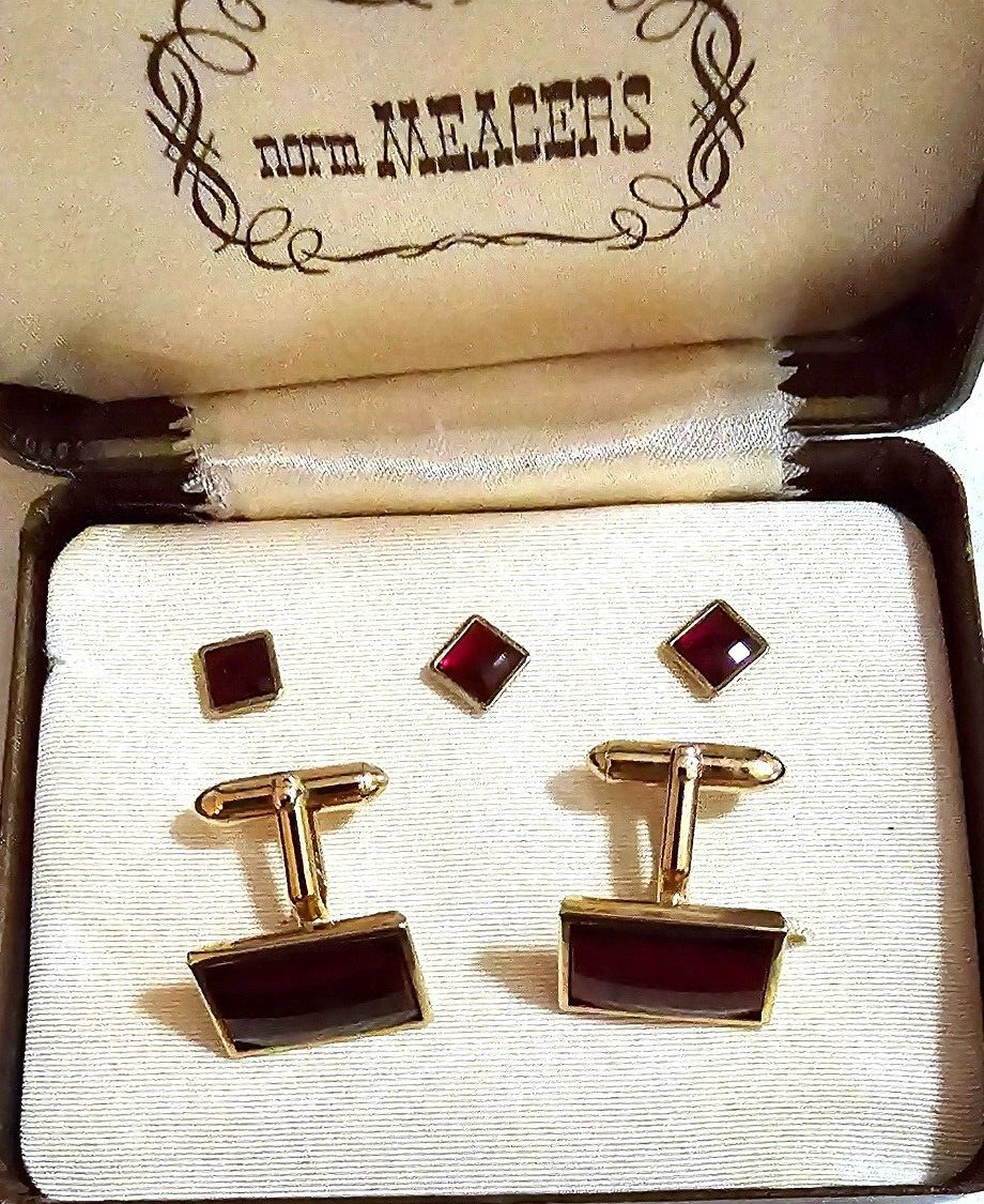 Unique Ruby Red Mens Cufflinks - image 9