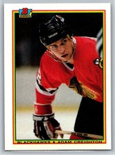 1990-91 Bowman Adam Creighton Chicago Blackhawks #9