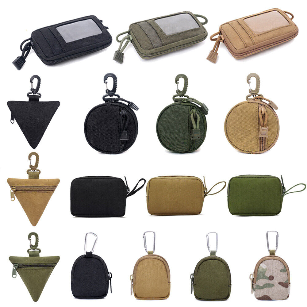 Tactical Small EDC Key Coin Holder Purse Pocket Wallet Waist Belt Bag Pouch Case