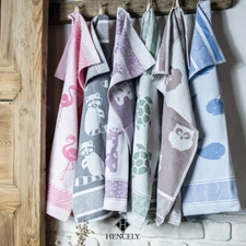 Hencely Kitchen Towels Set of 3 - Tea Towels 100% Soft Cotton Dish Cloth