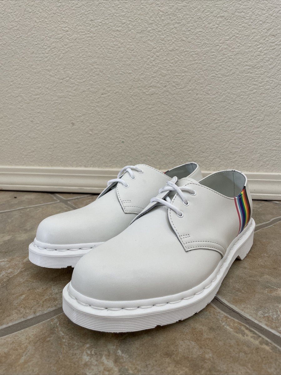 Doc Martens 1461 Pride Leather Oxford White Womens Size 9  display picture 1