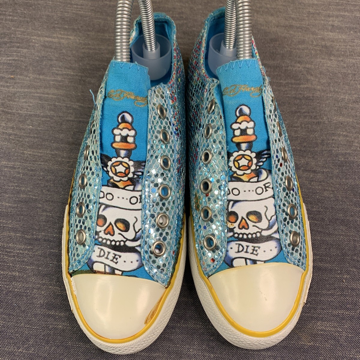 Ed Hardy Graphic Slip On Sneaker Women's US 4 Low Top Shoe