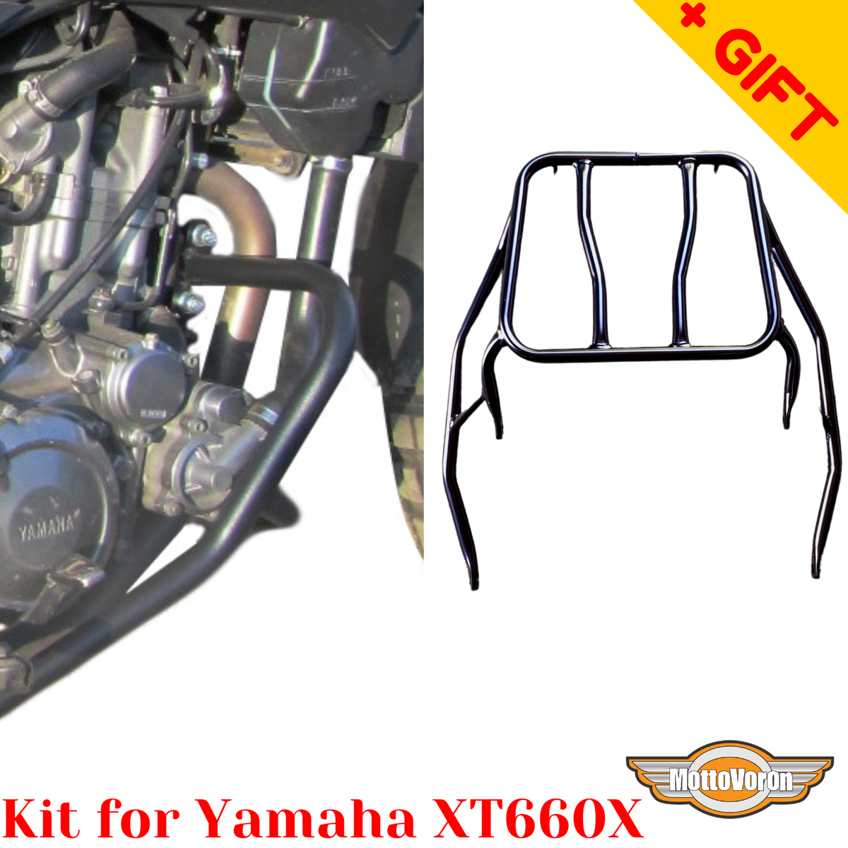 新品未開封　ANCAM アイアンラック HEKITE-S RACK For Yamaha XT 660 X Engine guard XT660X Rear luggage rack Crash