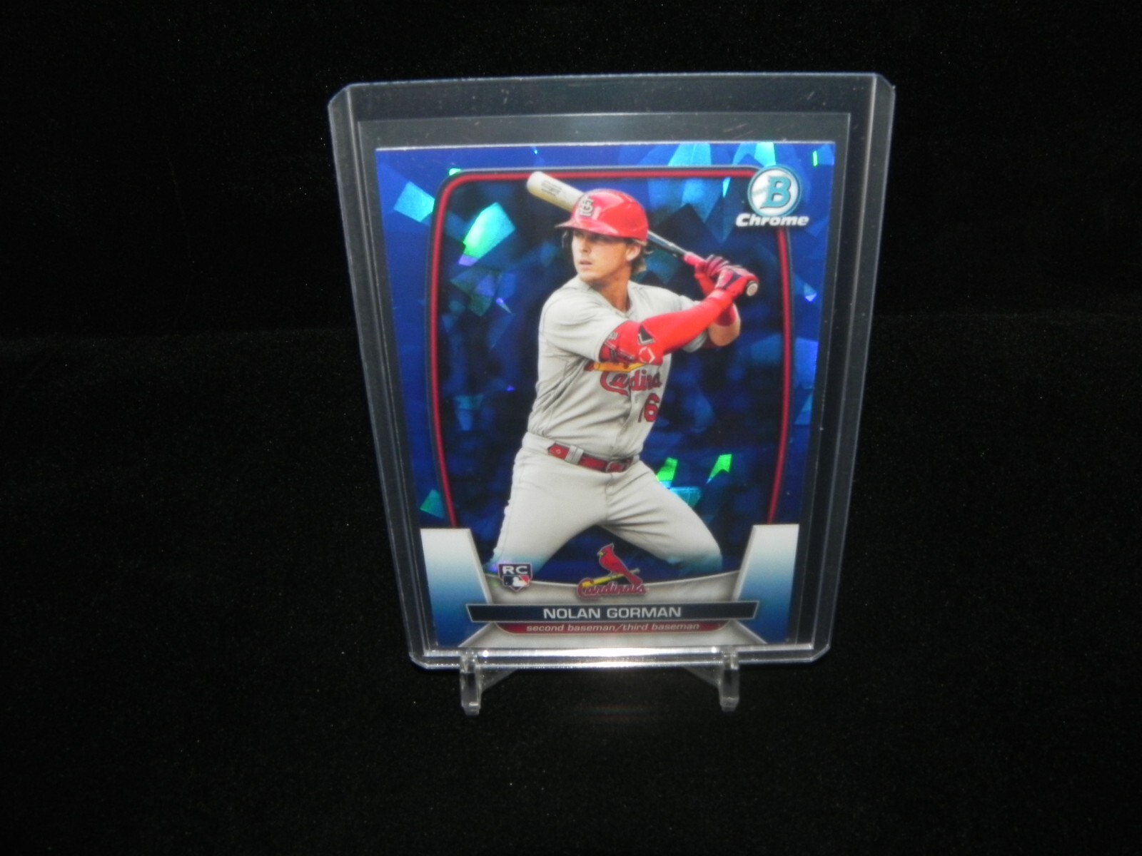 2023 Bowman Chrome Sapphire Nolan Gorman RC #48 - Cardinals