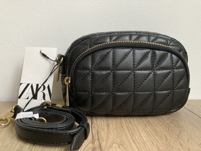 zara mini quilted crossbody bolsa