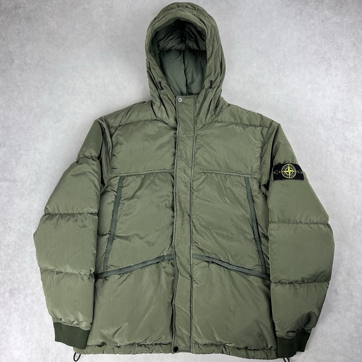 Stone Island Nylon Metal Down TC Puffer Jacket Khaki Coat 2XL