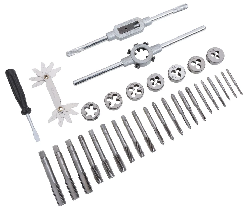 32 PCS Metric Tap And Die Set 32pc M3 M4 M5 M6 M8 M10 M12 Tap & Die & Taper Plug - Image 4 of 4