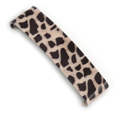 'Clic Clic' stilvolle Giraffe Tiermotiv Haargleiter/Griff mit Silberton