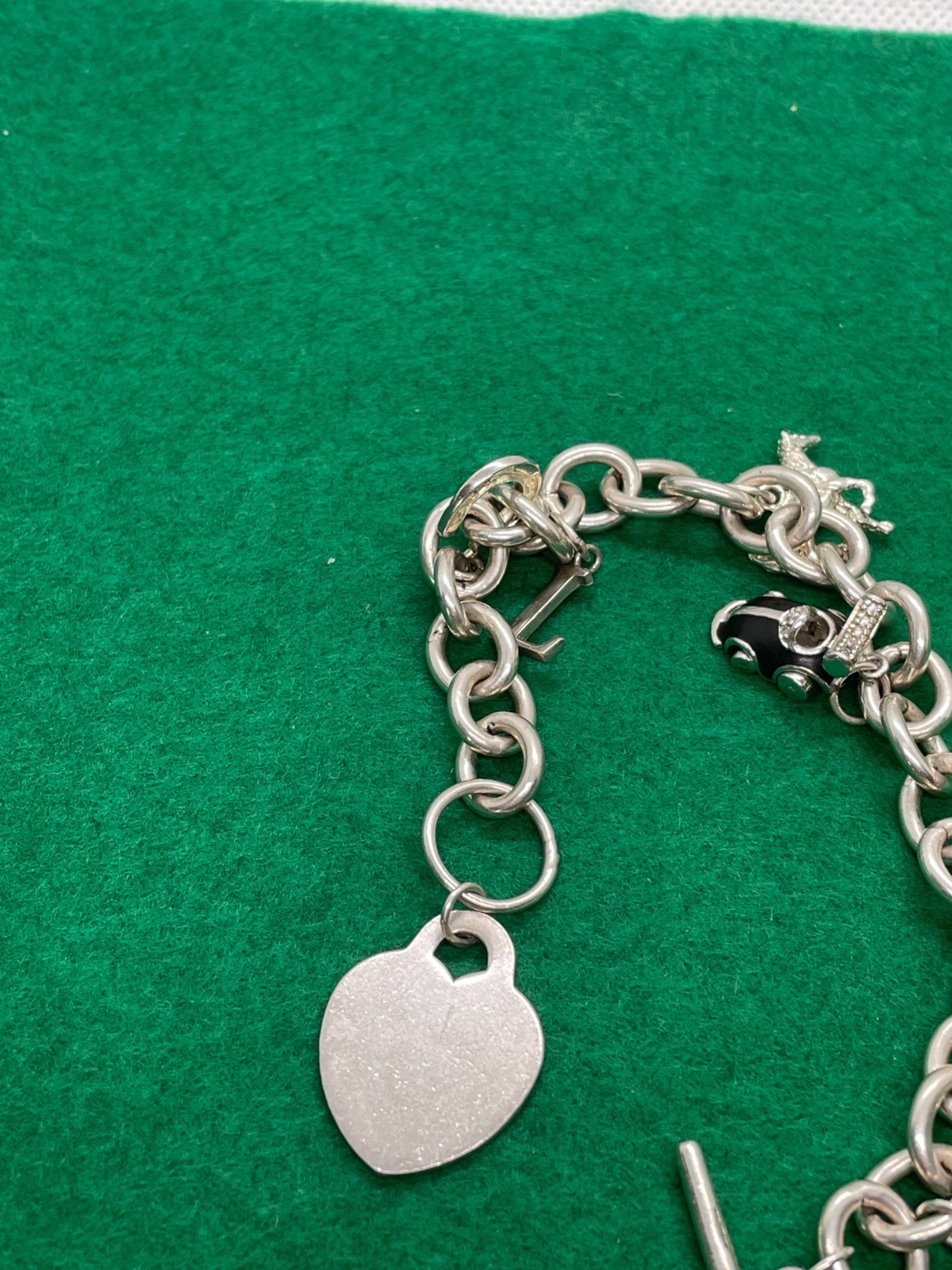 SOLID STERLING SILVER 925 BRACELET 47G VINTAGE 20… - image 2