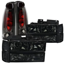 For GMC Yukon Suburban Smoke Headlights Bumper Corner Lamps+Rear Tail Lamps