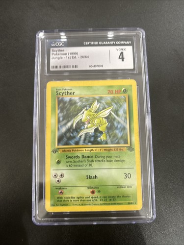 Scyther (1st Edition) graded CGC 4 for sale on eBay