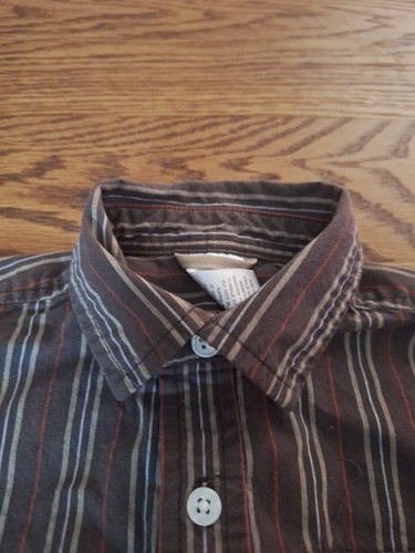 Gymboree Boys Brown And Tan Striped Button Down Dress Shirt Size 4T - Picture 6 of 7