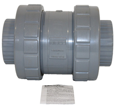 3'' NIBCO CHEMTROL T51BC-V THREADED TRUE UNION CPVC CHECK VALVE FKM NEW