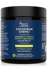Health Logics Colostrum Chews-Colostrum Supplement 25% IgG for Gut Health, Im...