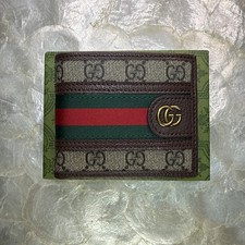 Gucci Supreme Webstripe Logo Bifold Leather W...