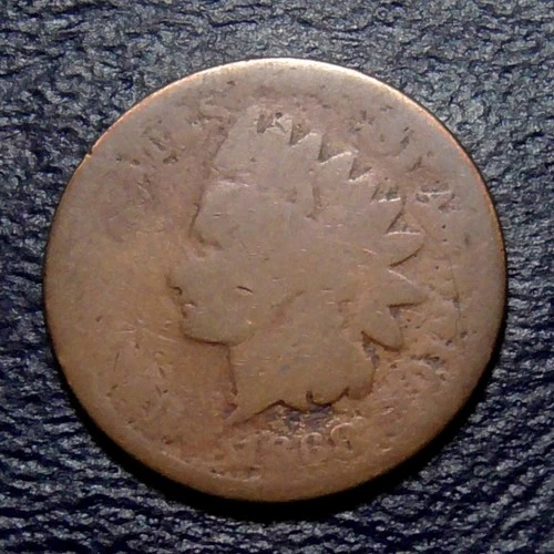 1868 Indian Cent, AG, semi-key harder date