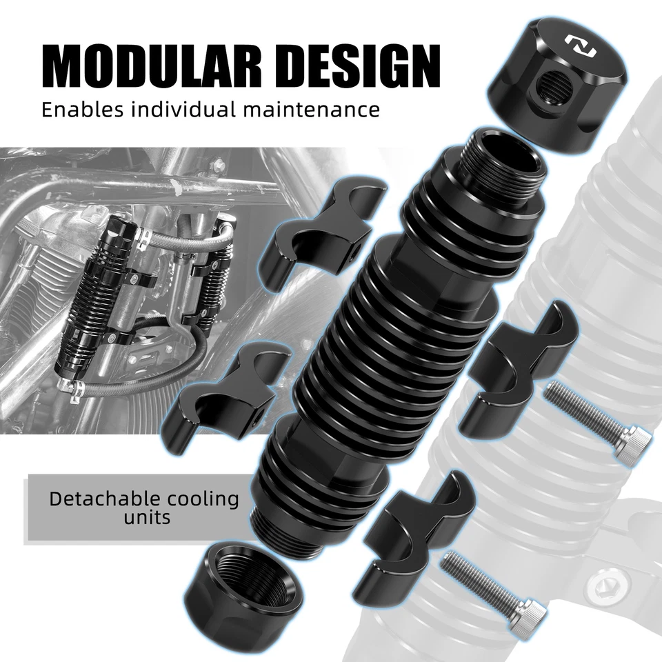 Dual Oil Cooler Kit For Harley Road Glide FLTRX 2017-2020 FLTRXS FLTRU 2017-2019 - Image 4 of 4