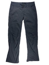 PrAna Utility Snap Button Pants Camp Mountain Hiking Womens Size 8 Grey
