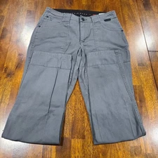 Wrangler ATG Pants Women’s Cargo Boot Size 6 Average Gray Canvas Hiking Workwear