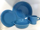 4pc Fiesta Peacock Blue Place Setting, Dinner, Salad, Cereal, Mug, HLC 2005-14
