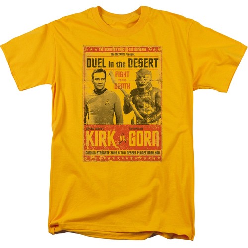Star Trek Duel in the Desert Gorn Kirk Poster Men’s T Shirt S-3XL Licensed Tee
