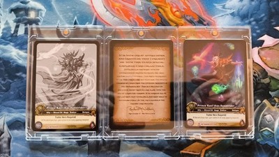 World of Warcraft Wow TCG GCC PRINCE KAEL'THAS 3 Karten mit Sketch Mitarbeiter