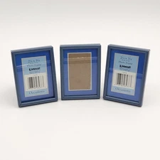 Vintage Intercraft Mini Blue Photo Frames (3) Holds 2 1/4" x 3 1/4" Pictures NOS