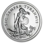 2015 Silver Shield  2 oz .999 Silver Round Sic Semper Tyrannis + Horus Egypt 2oz
