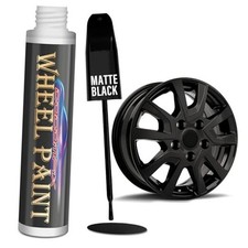 Rim Touch Up Paint, Flat Black Wheel Paint Pen for Metal, Car Wheel Matte Black